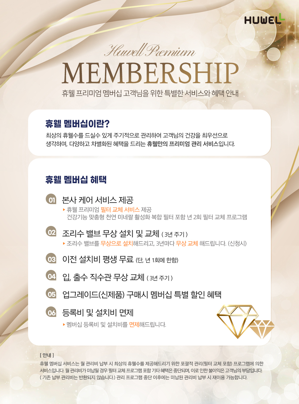 휴웰 프리미엄 멤버십 혜택